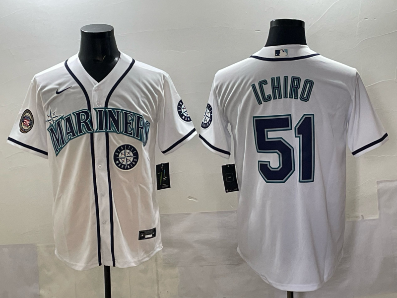 Men Seattle Mariners #51 Ichiro white MLB 2025 Nike jersey 016